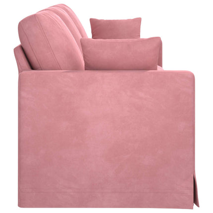 Sofa Lyserød 228 x 78 x 80 cm Fløjl