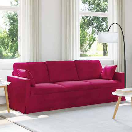 Sofa Vinrød 228 x 78 x 80 cm Fløjl