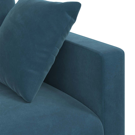 Sofa Blå 228 x 78 x 80 cm Fløjl