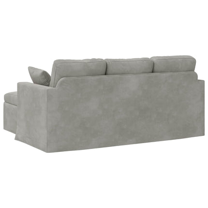 Sofa Lysegrå 178 x 134 x 80 cm Fløjl