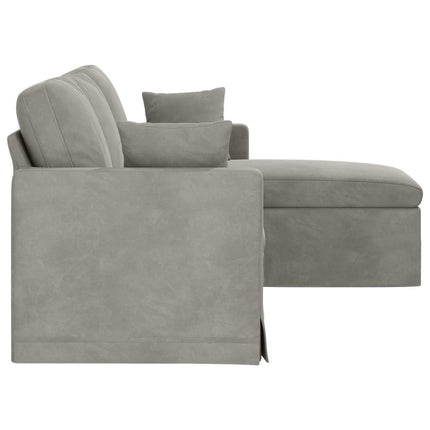 Sofa Lysegrå 178 x 134 x 80 cm Fløjl