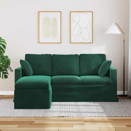 Sofa Mørkegrøn 178 x 134 x 80 cm Fløjl