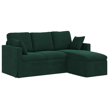 Sofa Mørkegrøn 178 x 134 x 80 cm Fløjl