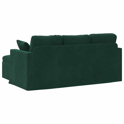Sofa Mørkegrøn 178 x 134 x 80 cm Fløjl