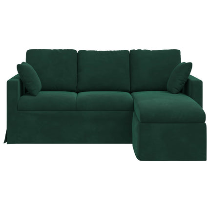 Sofa Mørkegrøn 178 x 134 x 80 cm Fløjl