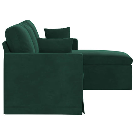 Sofa Mørkegrøn 178 x 134 x 80 cm Fløjl