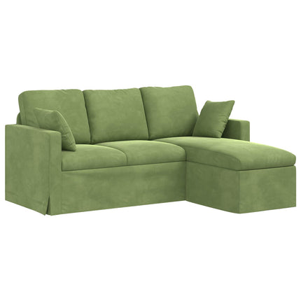 Sofa Lys grøn 178 x 134 x 80 cm Fløjl
