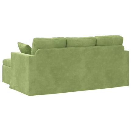 Sofa Lys grøn 178 x 134 x 80 cm Fløjl