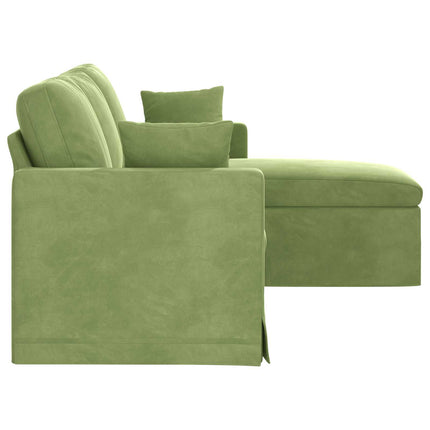 Sofa Lys grøn 178 x 134 x 80 cm Fløjl