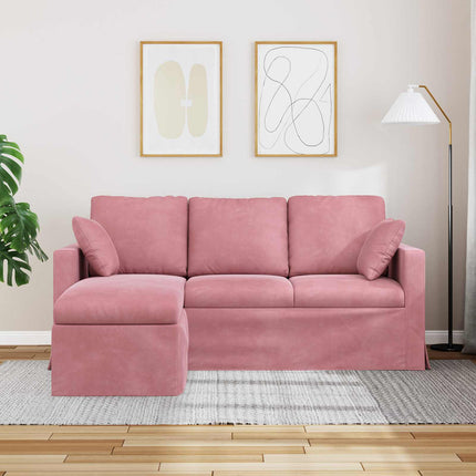 Sofa Lyserød 178 x 134 x 80 cm Fløjl