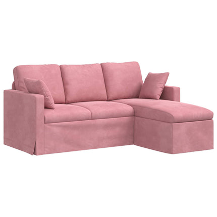 Sofa Lyserød 178 x 134 x 80 cm Fløjl