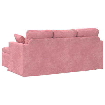 Sofa Lyserød 178 x 134 x 80 cm Fløjl