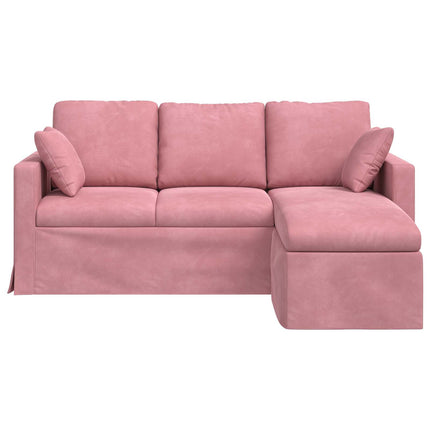Sofa Lyserød 178 x 134 x 80 cm Fløjl