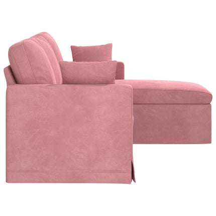 Sofa Lyserød 178 x 134 x 80 cm Fløjl