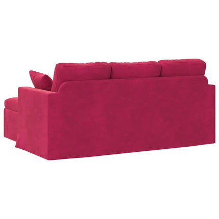 Sofa Vinrød 178 x 134 x 80 cm Fløjl