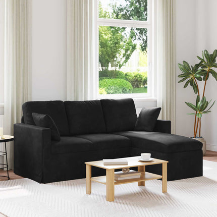 Sofa Sort 178 x 134 x 80 cm Fløjl