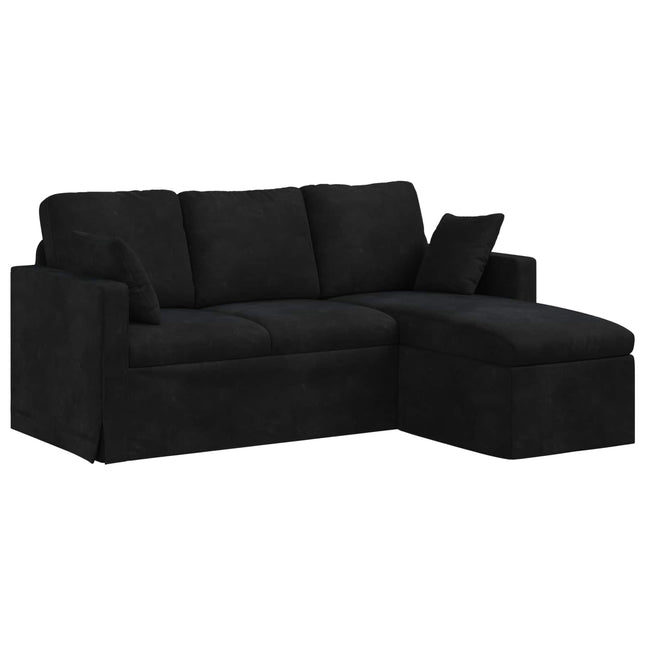 Sofa Sort 178 x 134 x 80 cm Fløjl