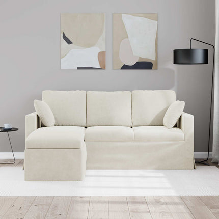Sofa Creme 178 x 134 x 80 cm Fløjl