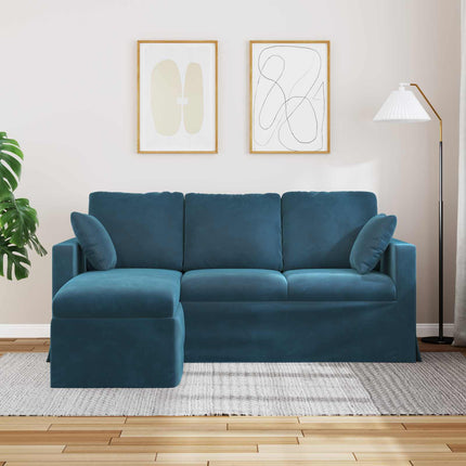 Sofa Blå 178 x 134 x 80 cm Fløjl