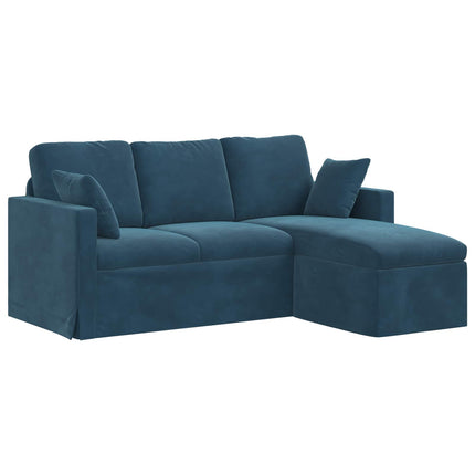 Sofa Blå 178 x 134 x 80 cm Fløjl