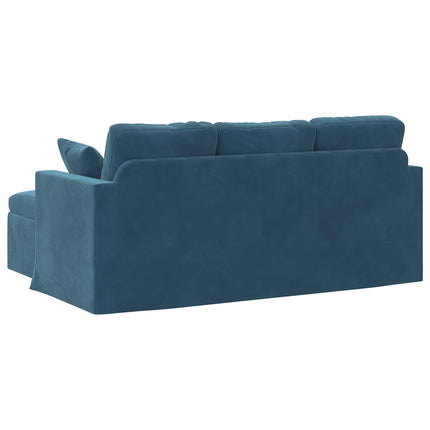 Sofa Blå 178 x 134 x 80 cm Fløjl