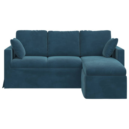Sofa Blå 178 x 134 x 80 cm Fløjl