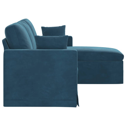 Sofa Blå 178 x 134 x 80 cm Fløjl