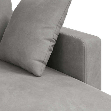 Sofa Lysegrå 198 x 134 x 80 cm Fløjl