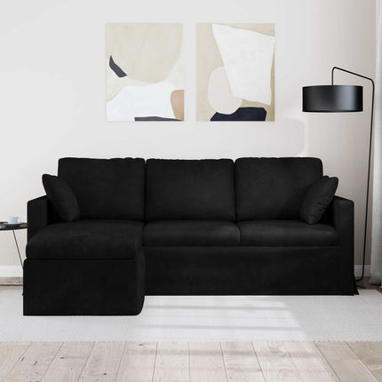 Sofa Sort 198 x 134 x 80 cm Fløjl