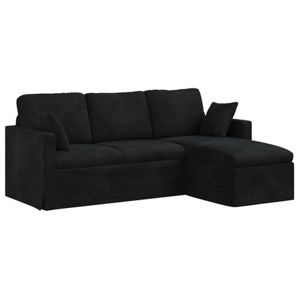 Sofa Sort 198 x 134 x 80 cm Fløjl