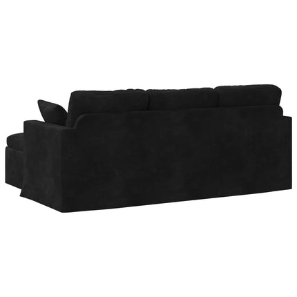 Sofa Sort 198 x 134 x 80 cm Fløjl