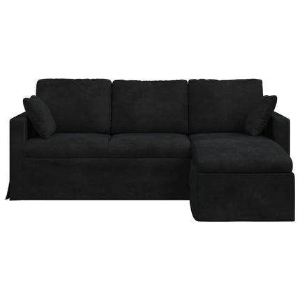 Sofa Sort 198 x 134 x 80 cm Fløjl