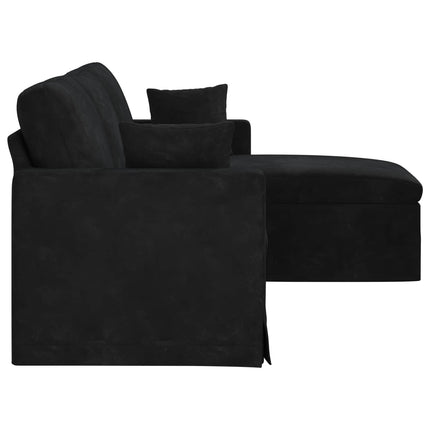 Sofa Sort 198 x 134 x 80 cm Fløjl