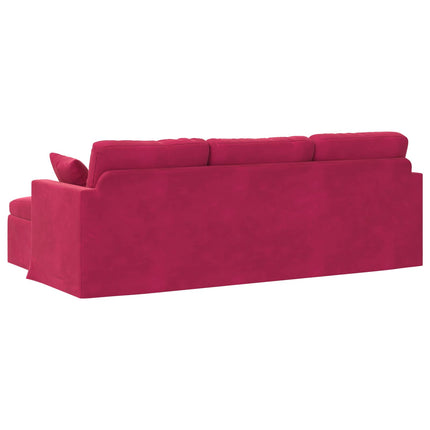 Sofa Vinrød 228 x 134 x 80 cm Fløjl