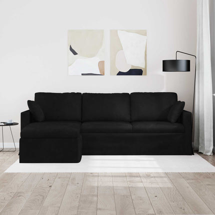 Sofa Sort 228 x 134 x 80 cm Fløjl