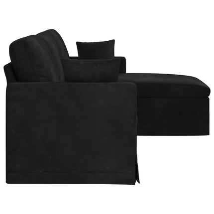Sofa Sort 228 x 134 x 80 cm Fløjl