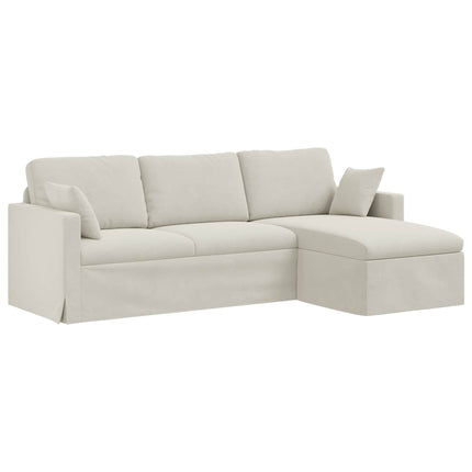 Sofa Creme 228 x 134 x 80 cm Fløjl