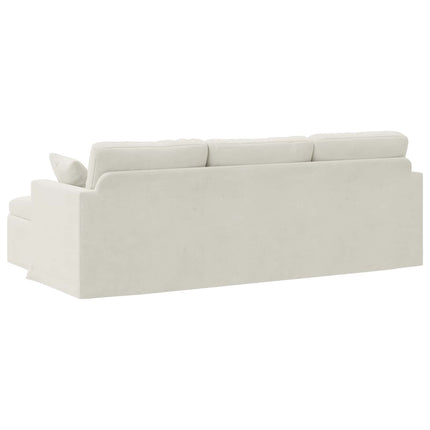 Sofa Creme 228 x 134 x 80 cm Fløjl
