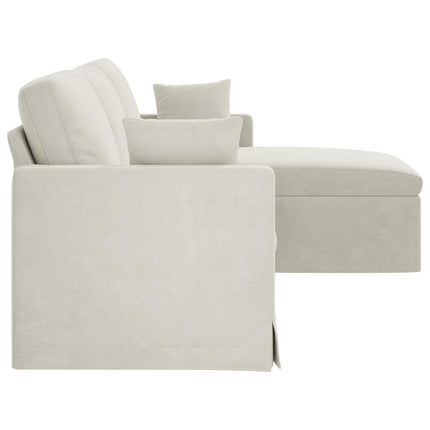 Sofa Creme 228 x 134 x 80 cm Fløjl