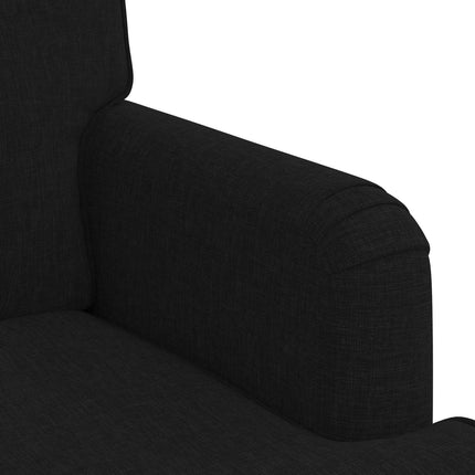 Sofa Sort 201 x 80 x 85 cm Stof