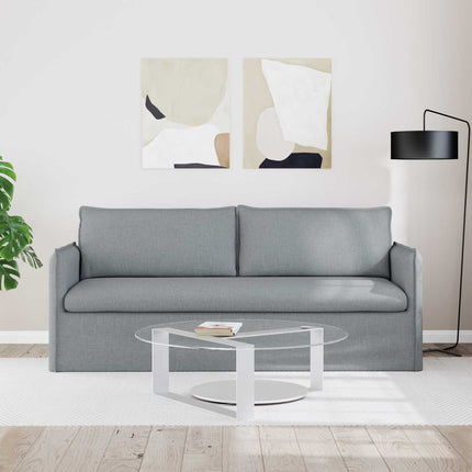 Sofa Lysegrå 196 x 82 x 85 cm Stof