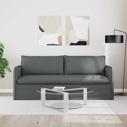 Sofa Mørkegrå 196 x 82 x 85 cm Stof