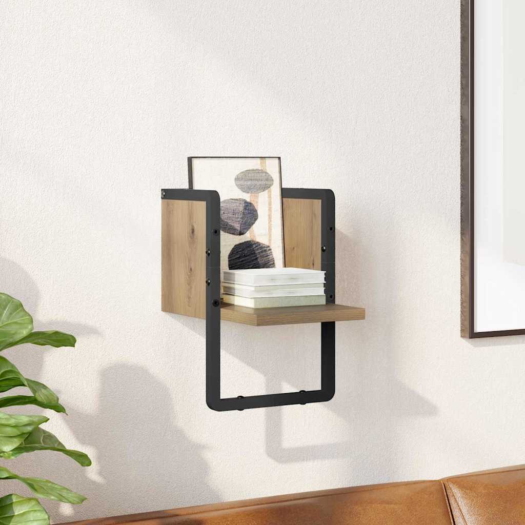 Væghylde med hylde Artisan eg 20 x 25 x 30 cm Konstrueret træ