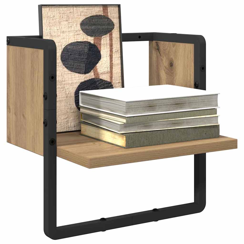 Væghylde med hylde Artisan eg 30 x 25 x 30 cm Konstrueret træ