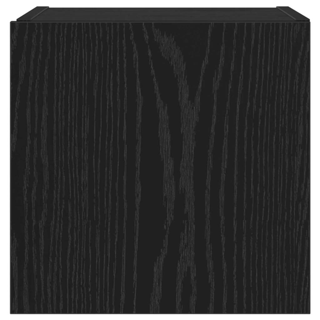 TV vægskab Sort eg 30,5 x 35 x 30 cm Konstrueret træ