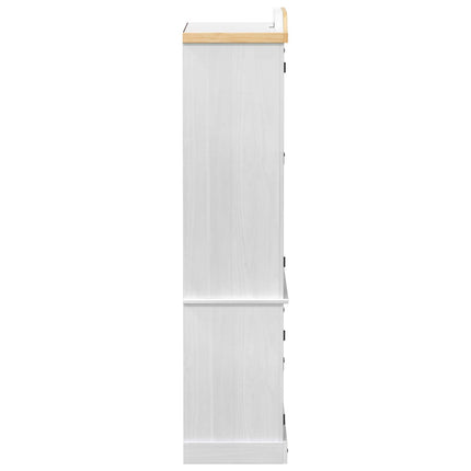 Display Skab Hvid 103.5 x 42 x 180 cm Massiv fyrretræ