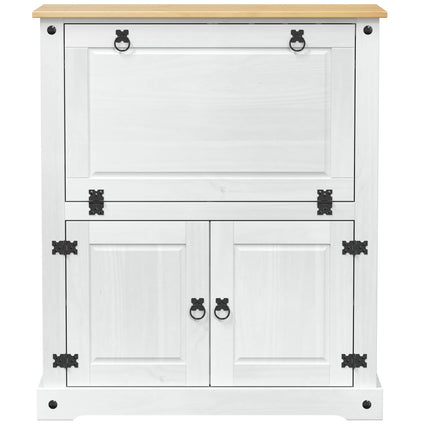 Vinskab Hvid 97 x 45 x 114 cm Massiv fyrretræ