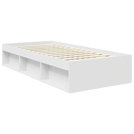Sengestel med hovedgærde Hvid 90 x 190 cm Konstrueret træ