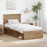 Sengestel med hovedgærde Artisan eg 90 x 200 cm Konstrueret træ