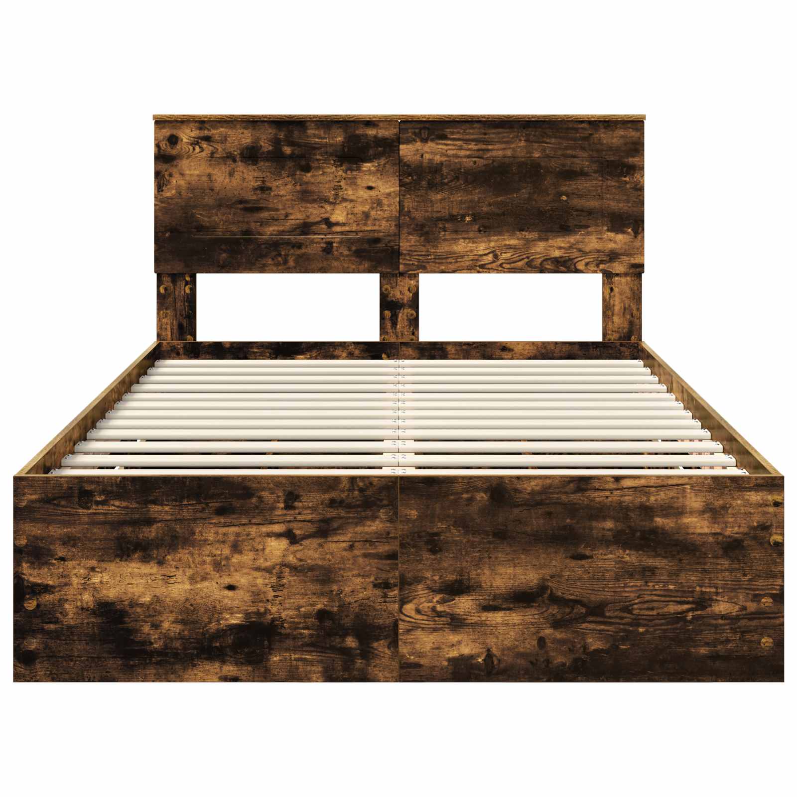 Sengestel med skuffe Røget eg 135 x 190 cm Ingeniørtræ